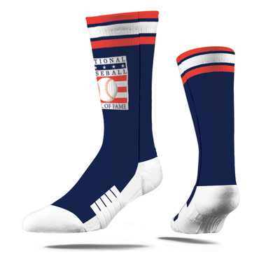 Men’s Strideline Baseball Hall of Fame Premium Navy Crew Socks