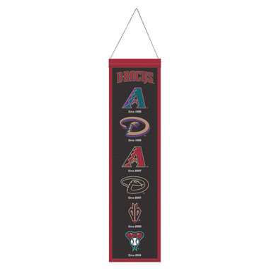 Arizona Diamondbacks 8” x 32” Hanging Team Logo Evolution Banner