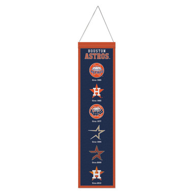 Houston Astros 8” x 32” Hanging Team Logo Evolution Banner