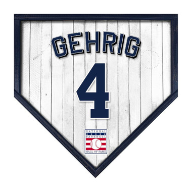 Lou Gehrig 10" x 10" MDF Wooden Jersey Home Plate