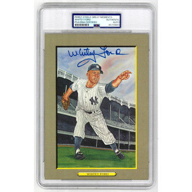 Whitey Ford Autographed Perez-Steele Great Moments Jumbo Postcard # 5 (PSA-03)