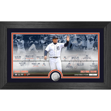 Highland Mint Miguel Cabrera Final Season Career Timeline 12 x 20 Silver Coin Photo Mint