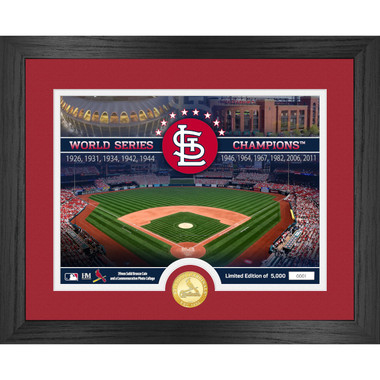 Highland Mint St. Louis Cardinals World Series Champs Stadium Bronze Coin 13 x 16 Photo Mint