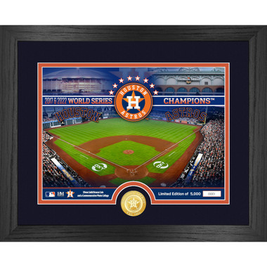 Highland Mint Houston Astros World Series Champs Stadium Bronze Coin 13 x 16 Photo Mint