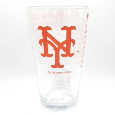 New York Mets Team Hall of Famer 16 Ounce Pint Glass