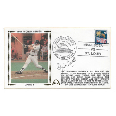 Ozzie Smith Autographed First Day Cover - 1987 World Series Game 6 (JSA)