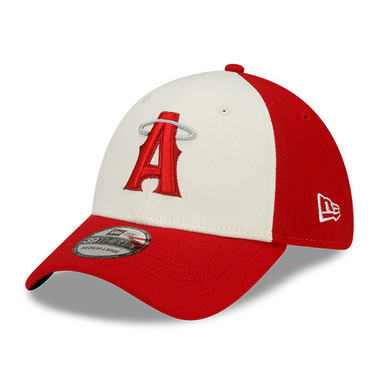 Men’s New Era Anaheim Angels City Connect 39THIRTY Flex Fit Red and White Cap