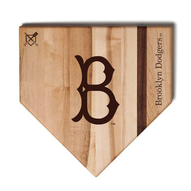Brooklyn Dodgers Baseball BBQ 12" x 12" Logo Wood Cutting Board