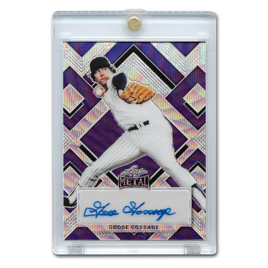 Goose Gossage Autographed Card 2022 Leaf Metal Purple #BA-GG1 Ltd Ed of 6