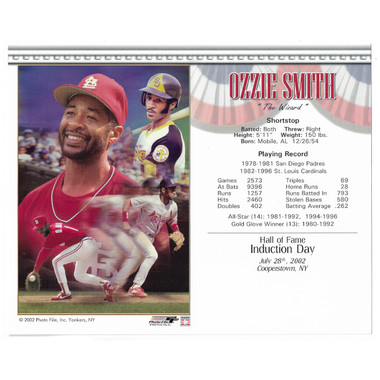 Men's Mitchell & Ness Ozzie Smith 1996 St. Louis Cardinals Batting Practice Cooperstown Jersey