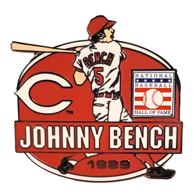 Framed Johnny Bench Cincinnati Reds Autographed Mitchell & Ness 1983 Red  Replica Batting Practice Jersey with HOF 89 Inscription