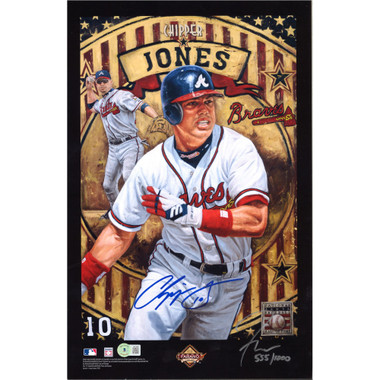 Chipper Jones Autographed Farano Fine Art 11 x 17 Limited Edition Lithograph (Beckett)