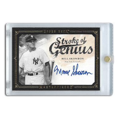 Moose Skowron Autographed Card 2008 Upper Deck Masterpieces Strokes of Genius # BS