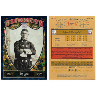 Nap Lajoie 2013 Panini Cooperstown Blue Crystal # 19 Ltd Ed of 499