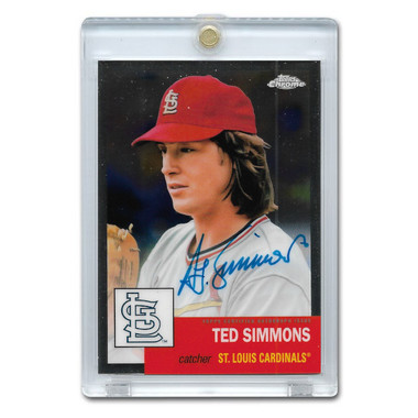 Ted Simmons Autographed Card 2022 Topps Chrome Platinum Anniversary # CPA-TS