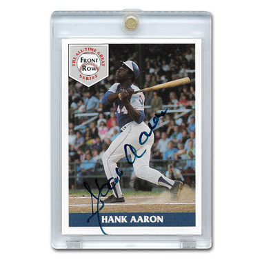 Hank Aaron Autographed Card 1992 Front Row The All-Time Great Series - Set of 5 Cards