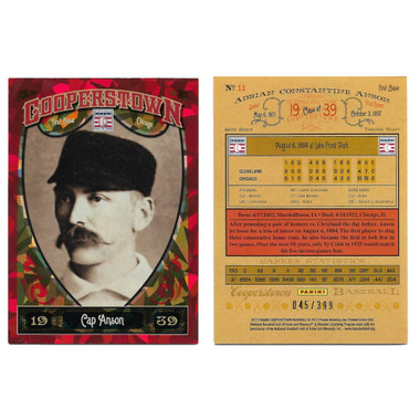 Cap Anson 2013 Panini Cooperstown Red Crystal Collection # 11 Baseball Card Ltd Ed of 399