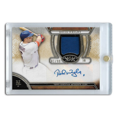 David Wright Autographed Card 2015 Topps Tier One Relic #TOAR-DWT Ltd Ed of 99