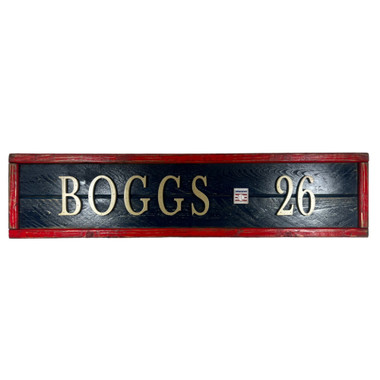 Wade Boggs Hall of Fame Distressed Wood 25 Inch Classic Name & Number Framed Sign