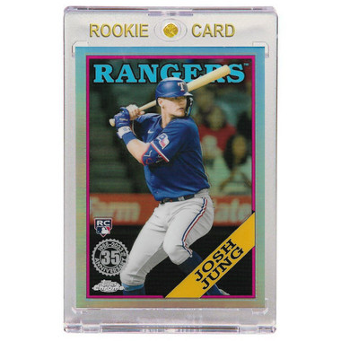 Josh Jung Texas Rangers 2023 Topps Chrome Refractor 35th Anniversary '88 # 15 Rookie Card