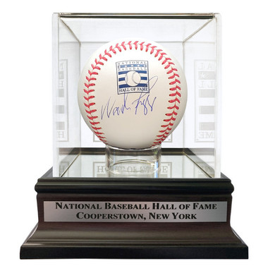 Wade Boggs Autographed Hall of Fame Logo Baseball with HOF Case (Beckett)