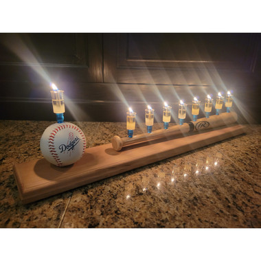 Baseball Menorah Custom Made With Your Team