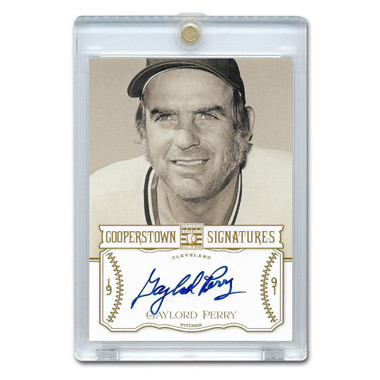 Gaylord Perry Autographed Card 2013 Panini Cooperstown Signatures Ltd Ed 210