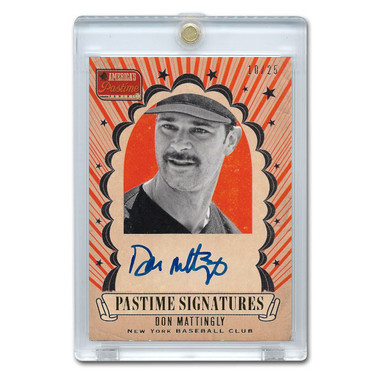 Don Mattingly Autographed Card 2013 America's Pastime Signatures Ltd Ed of 25