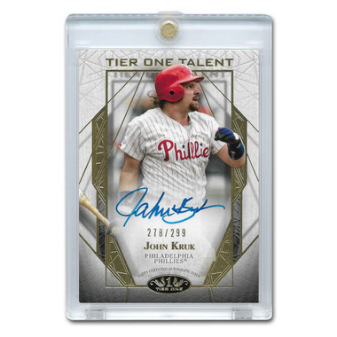 John Kruk Autographed Card 2022 Topps Tier One Talent # T1TA-JK Ltd Ed of 299