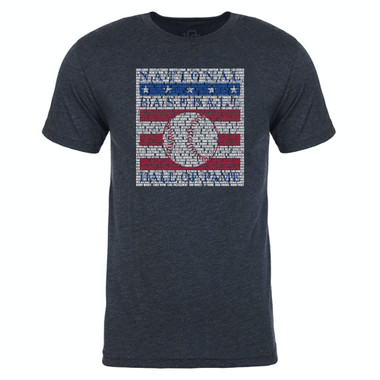 Men's 108 Stitches Baseball Hall of Fame Navy Heather 2024 Logo Members T-Shirt