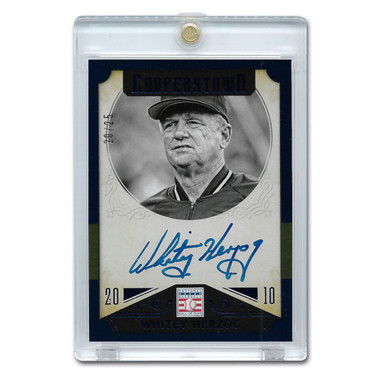 Whitey Herzog Autographed Card 2015 Panini Cooperstown Blue # 49 Ltd Ed of 25