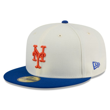 Men’s New Era New York Mets Chrome White and Royal 59FIFTY Fitted Cap