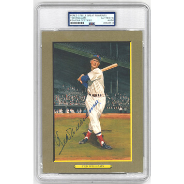 Ted Williams Autographed Perez-Steele Great Moments Jumbo Postcard # 13 (PSA-13)
