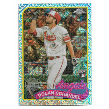 Nolan Schanuel 2024 Topps Series 1 35th 1989 Silver Pack Chrome # 49 Rookie Card