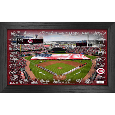 Highland Mint Cincinnati Reds 2024 Framed 12 x 20 Signature Field