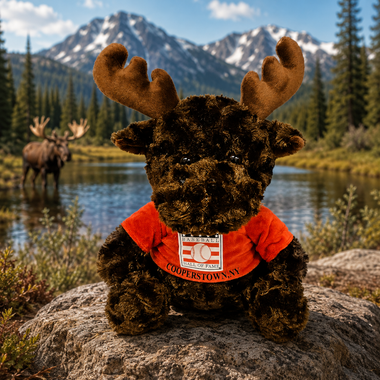 Baseball Hall of Fame 13" Plush Moose with Red HOF T-Shirt