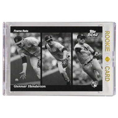 Gunnar Henderson Baltimore Orioles 2023 Topps Black & White Frame Rate # 4 Rookie Card