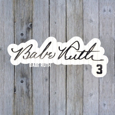 Babe Ruth 3D Signature White 20 x 8 Wood Wall Sign with Number