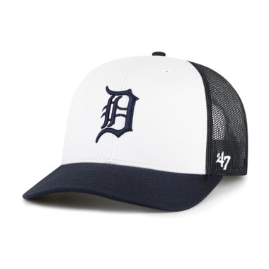 Men’s ’47 Detroit Tigers Freshman Trucker Navy and White Snapback Adjustable Cap