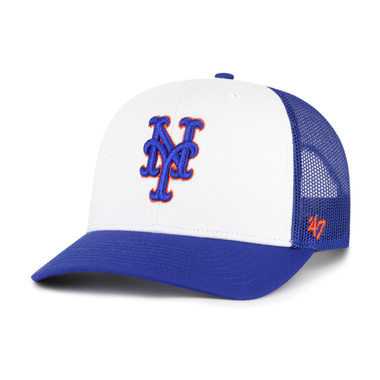 Men’s ’47 New York Mets Freshman Trucker Royal and White Snapback Adjustable Cap