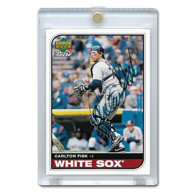 Carlton Fisk Autographed Card 1998 Upper Deck Retro Ink # CF