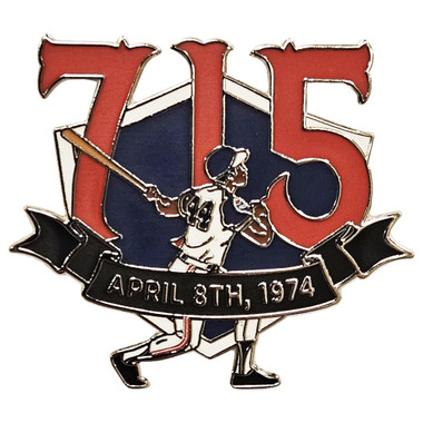 Hank Aaron 715th Home Run 50th Anniversary Commemorative Pin Ltd Ed of 715