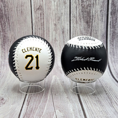 Roberto Clemente Pittsburgh Pirates Hall of Famer Name & Number Baseball with Statistics