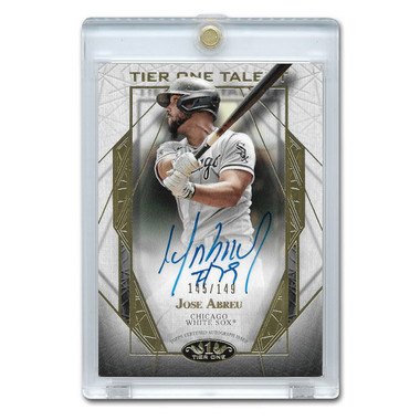 Jose Abreu Autographed Card 2022 Topps Tier One Talent # T1TA-JA Ltd Ed of 149