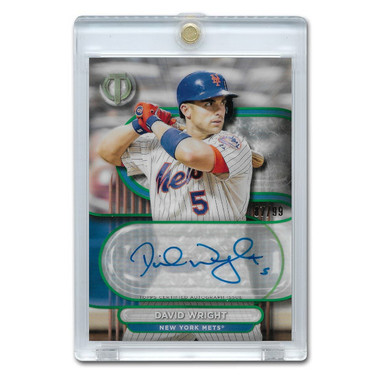 David Wright Autographed Card 2024 Topps Tribute Green # TA-DW Ltd Ed of 99