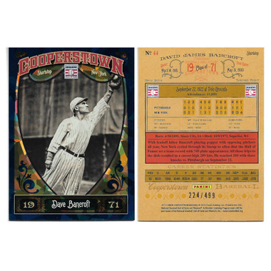 Dave Bancroft 2013 Panini Cooperstown Blue Crystal # 44 Ltd Ed of 499