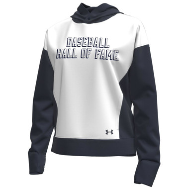 Women’s Under Armour Baseball Hall of Fame Gameday White and Navy Tech™ Terry Hood