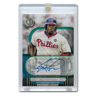 Ryan Howard Autographed Card 2024 Topps Tribute Green # TA-RH Ltd Ed of 99