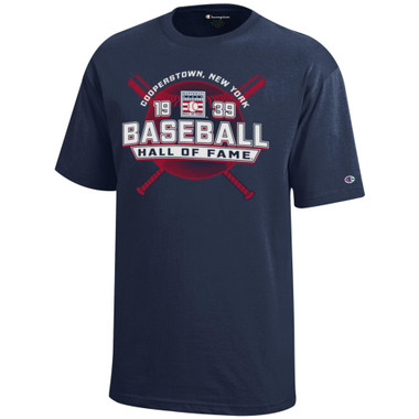 Youth Champion Baseball Hall of Fame 1939 Navy T-Shirt