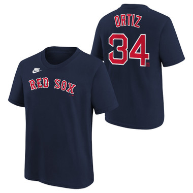 Youth Nike David Ortiz Boston Red Sox Navy Name & Number T-Shirt